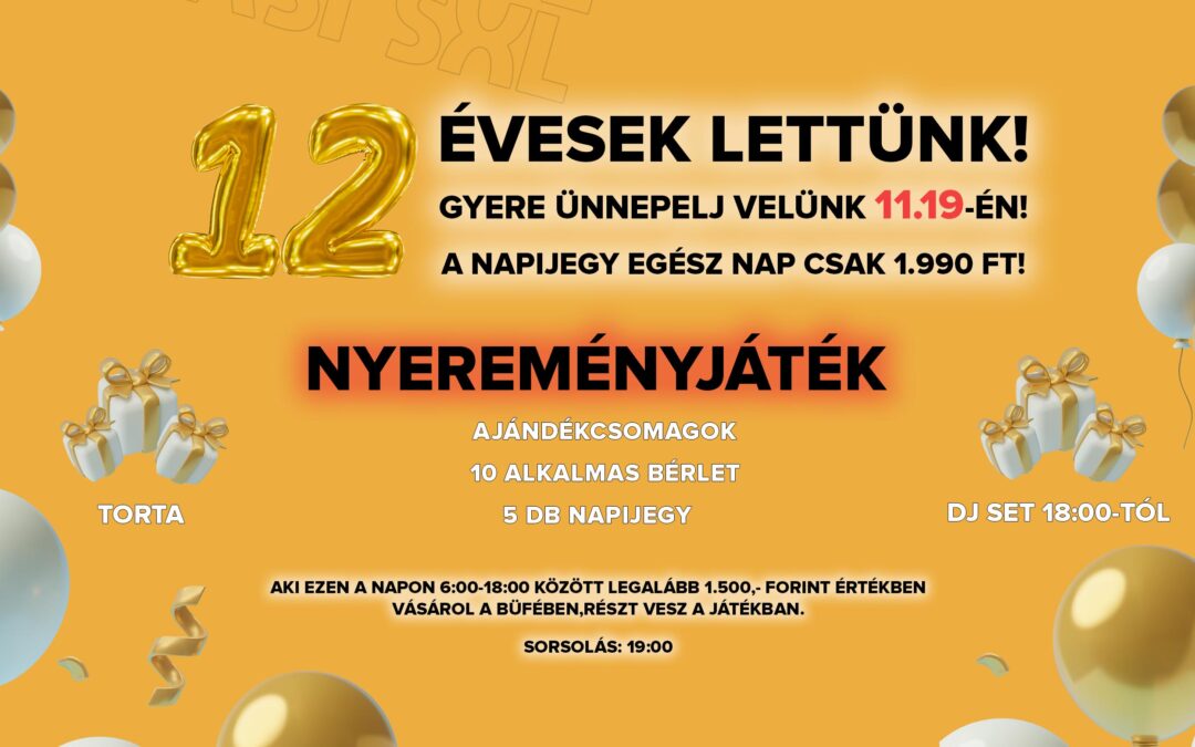 November 19-én 12 évesek leszünk!